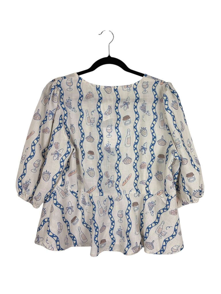 BAEVELY PICNIC MOTIF PRINT BLOUSE