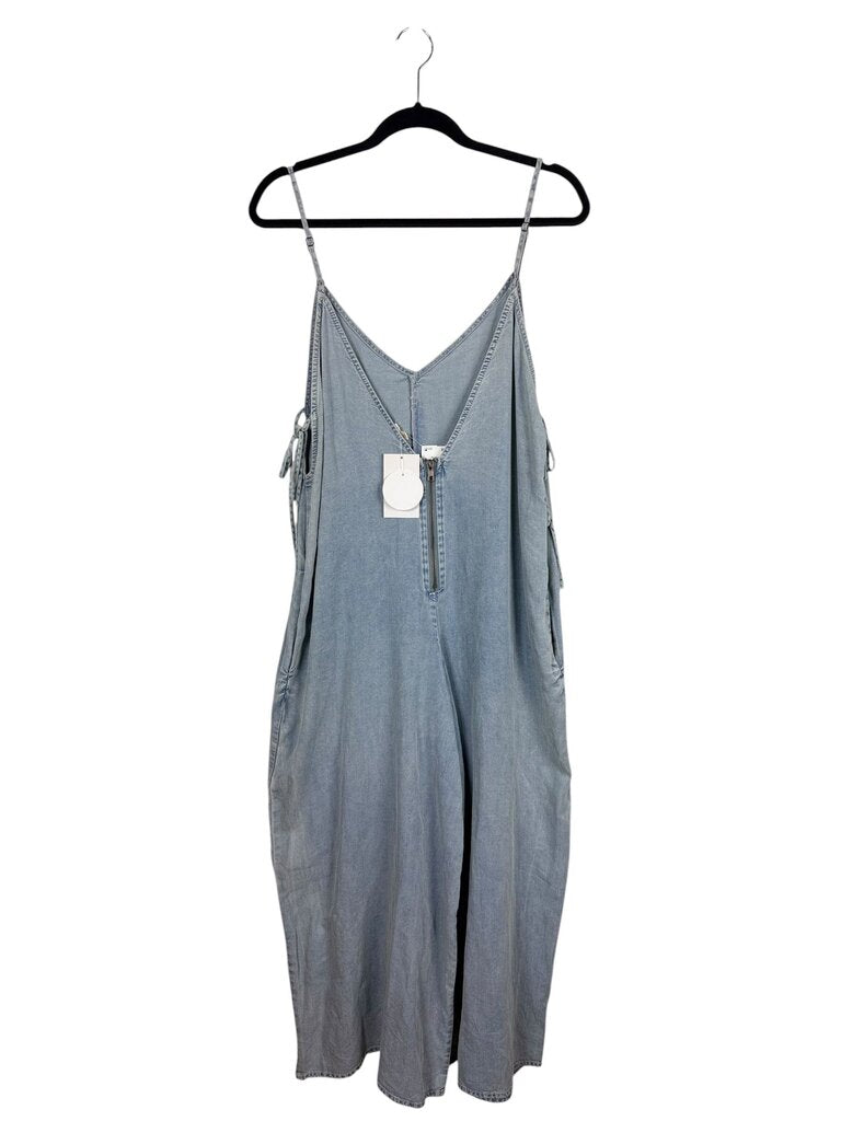 EN CREME DENIM JUMPSUIT