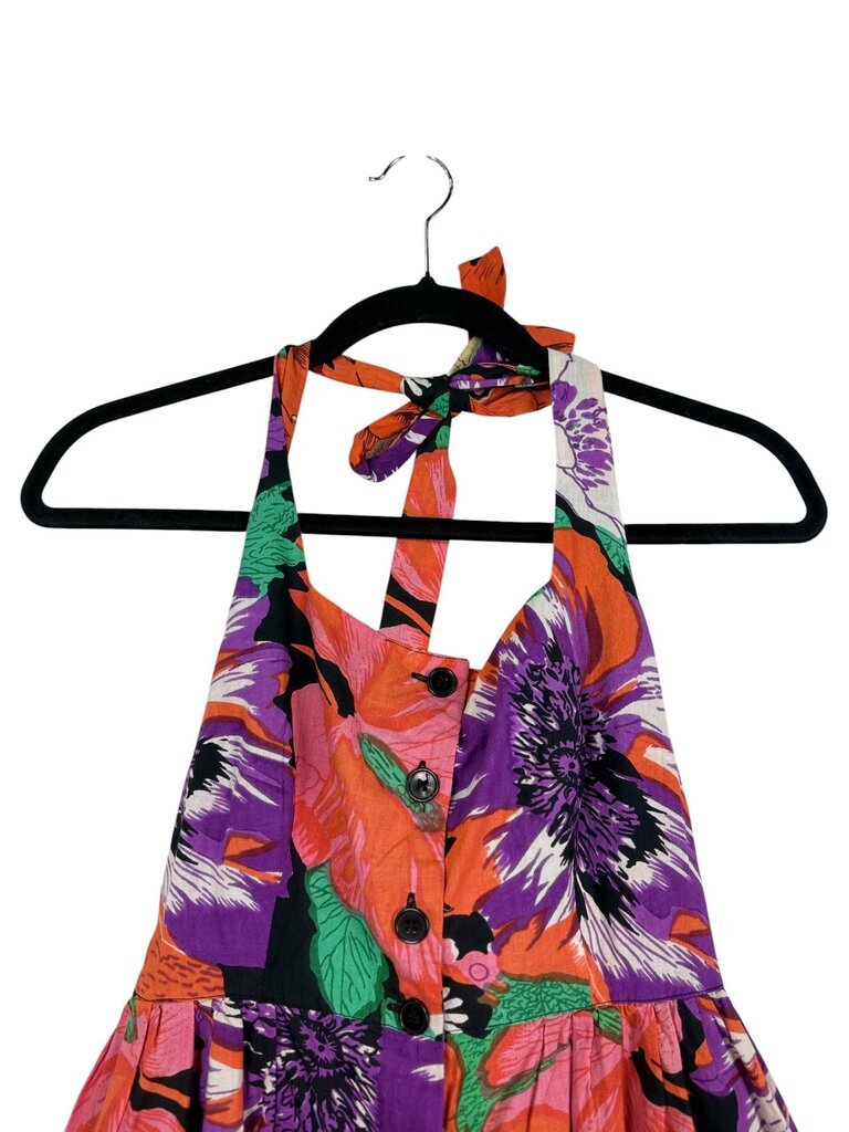 FIRE LOS ANGELES FLORAL HALTER DRESS