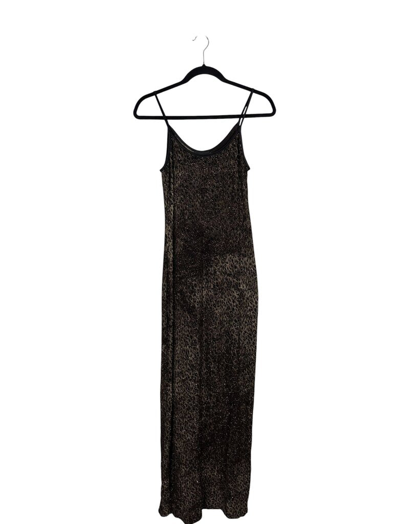 ONYX NITE SHIMMER LEOPARD PRINT MAXI DRESS
