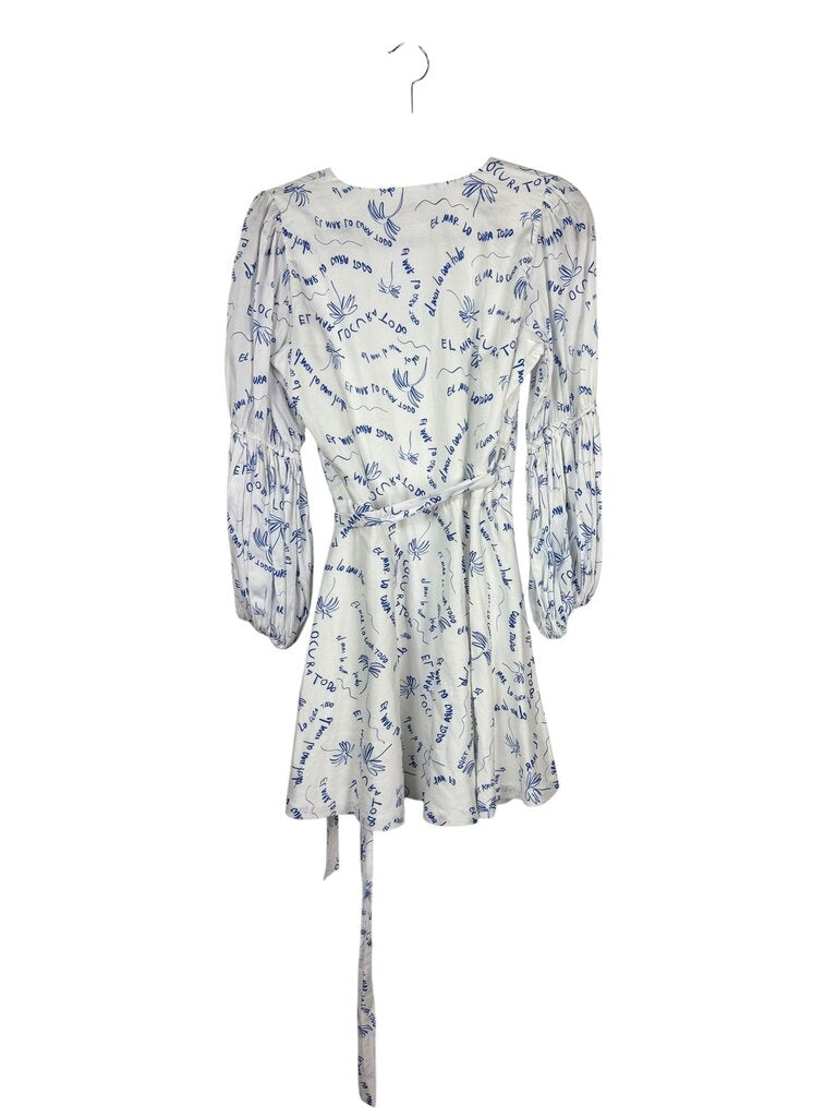 SENSI STUDIO SPANISH PRINT WRAP DRESS