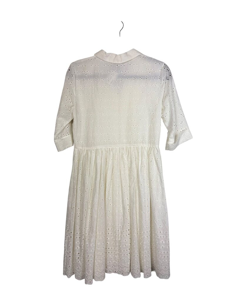 DONNA KAREN EYELET SHIRT DRESS