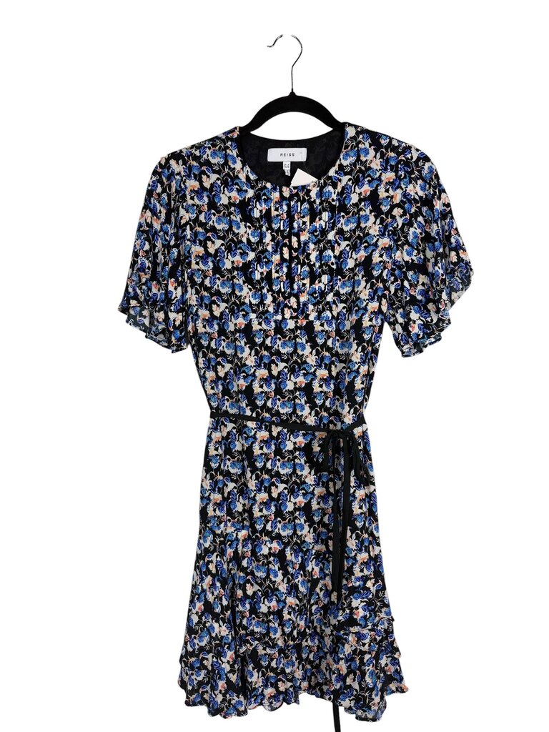 REISS TIE BELT FLORAL DRESS