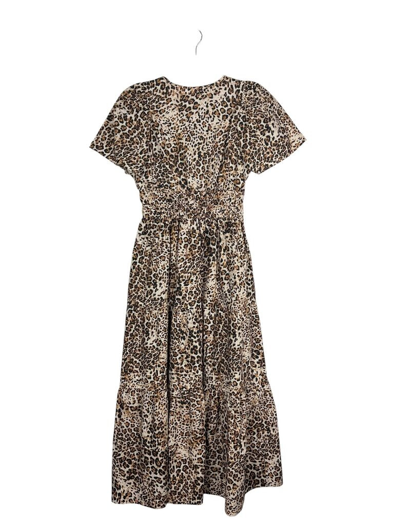 ANTHROPOLOGIE CHEETAH PRINT MAXI DRESS
