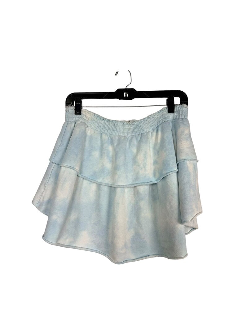 LOVESHACKFANCY TIE DYE RUFFLE SKIRT