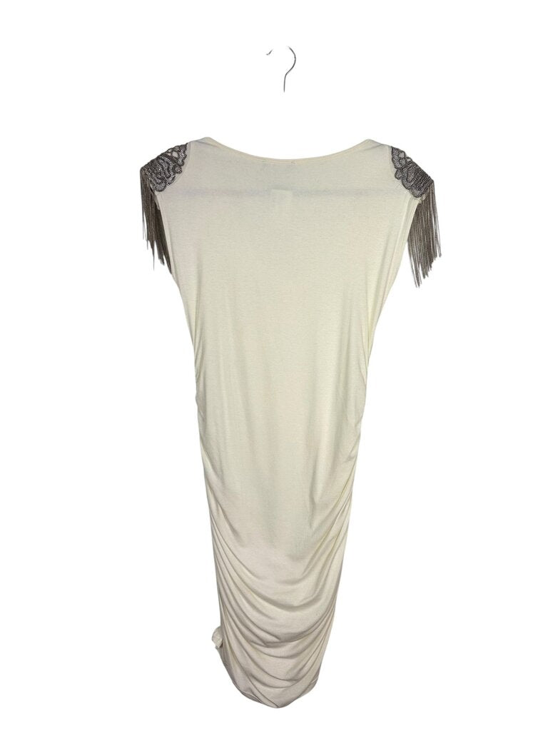 CASTING EMBELLISHED SHOULDER BODYCON DRESS