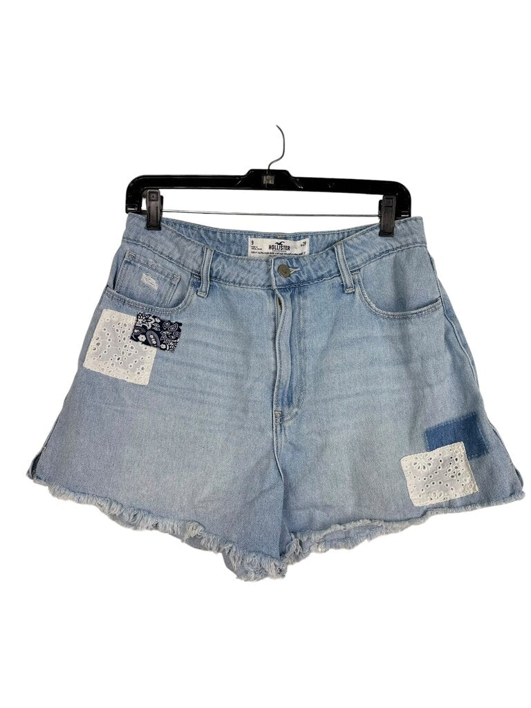 HOLLISTER HIGH RISE PATCHWORK MOM SHORTS