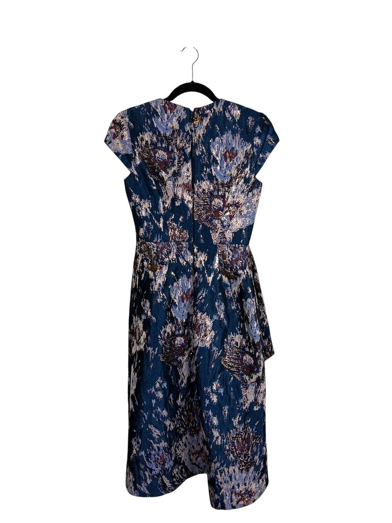 KAY UNGER METALLIC SHEATH DRESS