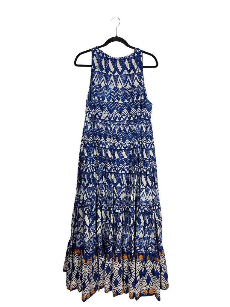ANTHROPOLOGIE GEO PRINT MAXI DRESS