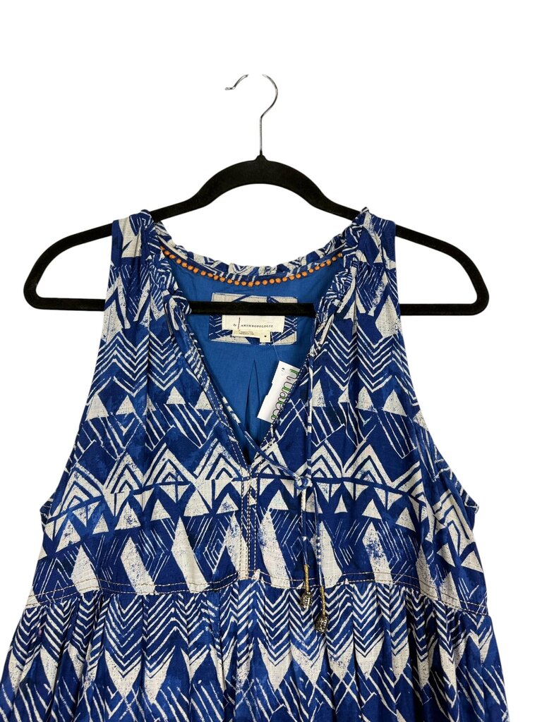 ANTHROPOLOGIE GEO PRINT MAXI DRESS