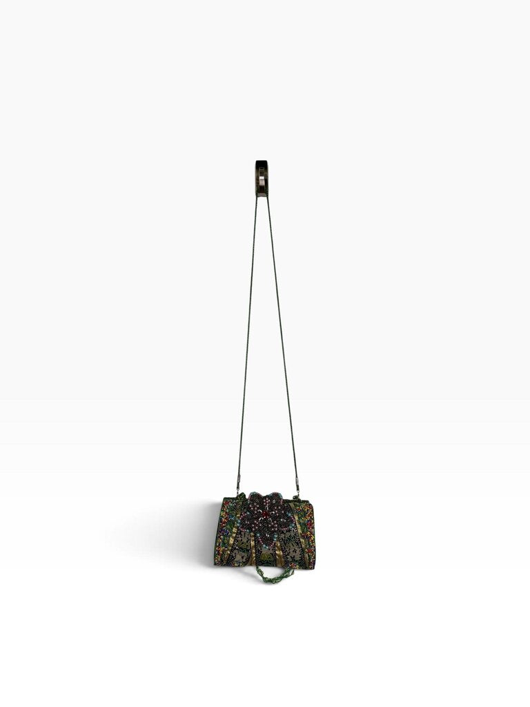 FLORAL BEADED CROSSBODY BAG