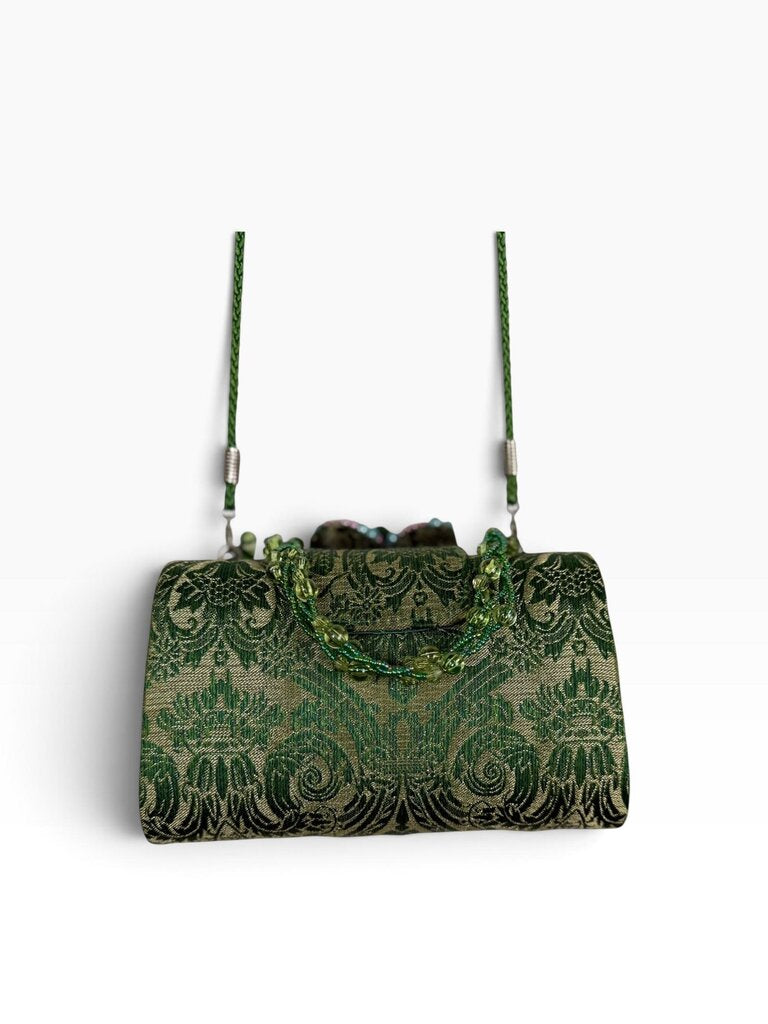 FLORAL BEADED CROSSBODY BAG