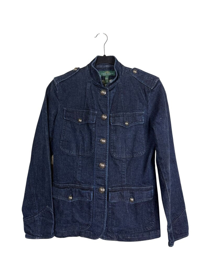 LAUREN RALPH LAUREN MILITARY STYLE DENIM JACKET