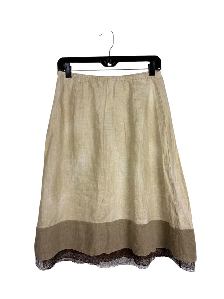 J.JILL FLORAL LINEN SKIRT