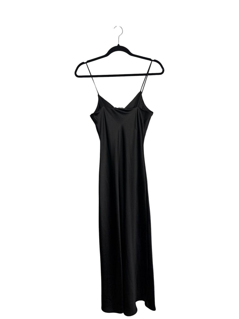 ZARA BUTTON SATIN MIDI DRESS
