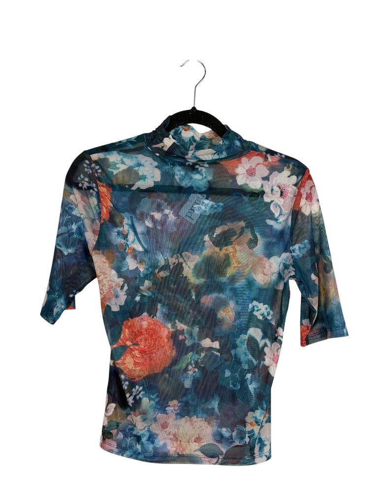 ANTHROPOLOGIE FLORAL MESH TOP