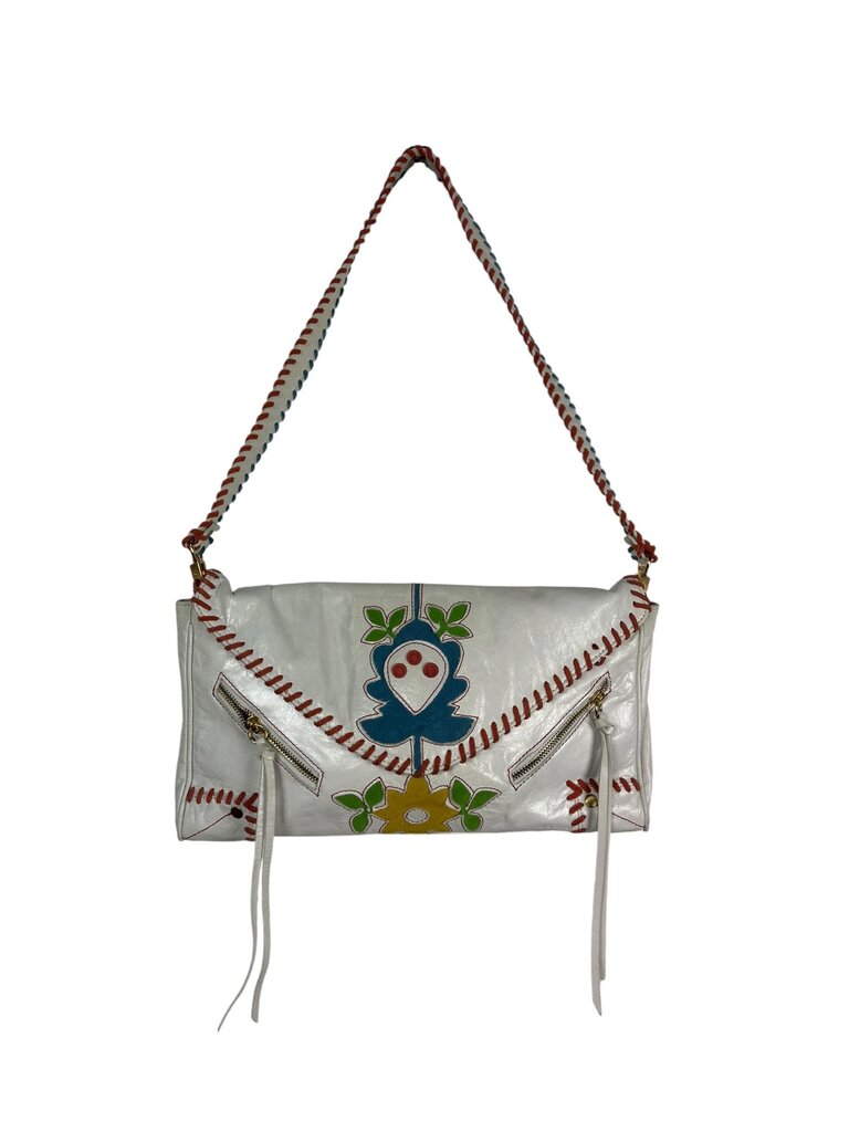 LOOP SUEDE & LEATHER SHOULDER BAG