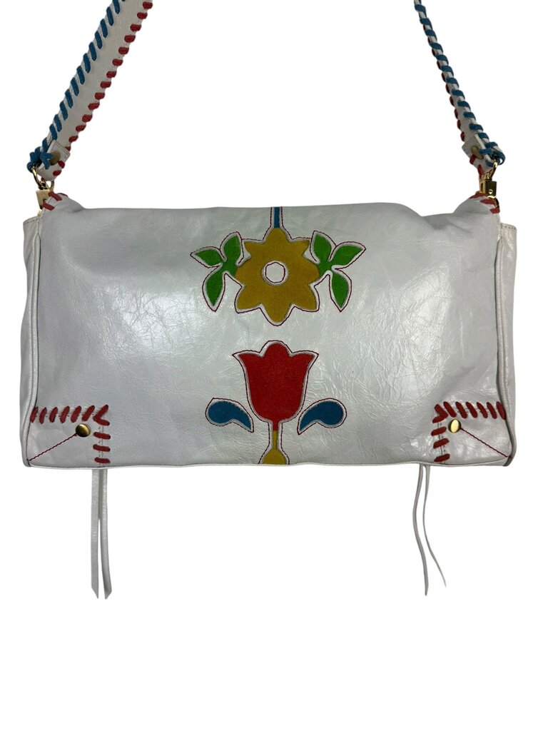 LOOP SUEDE & LEATHER SHOULDER BAG