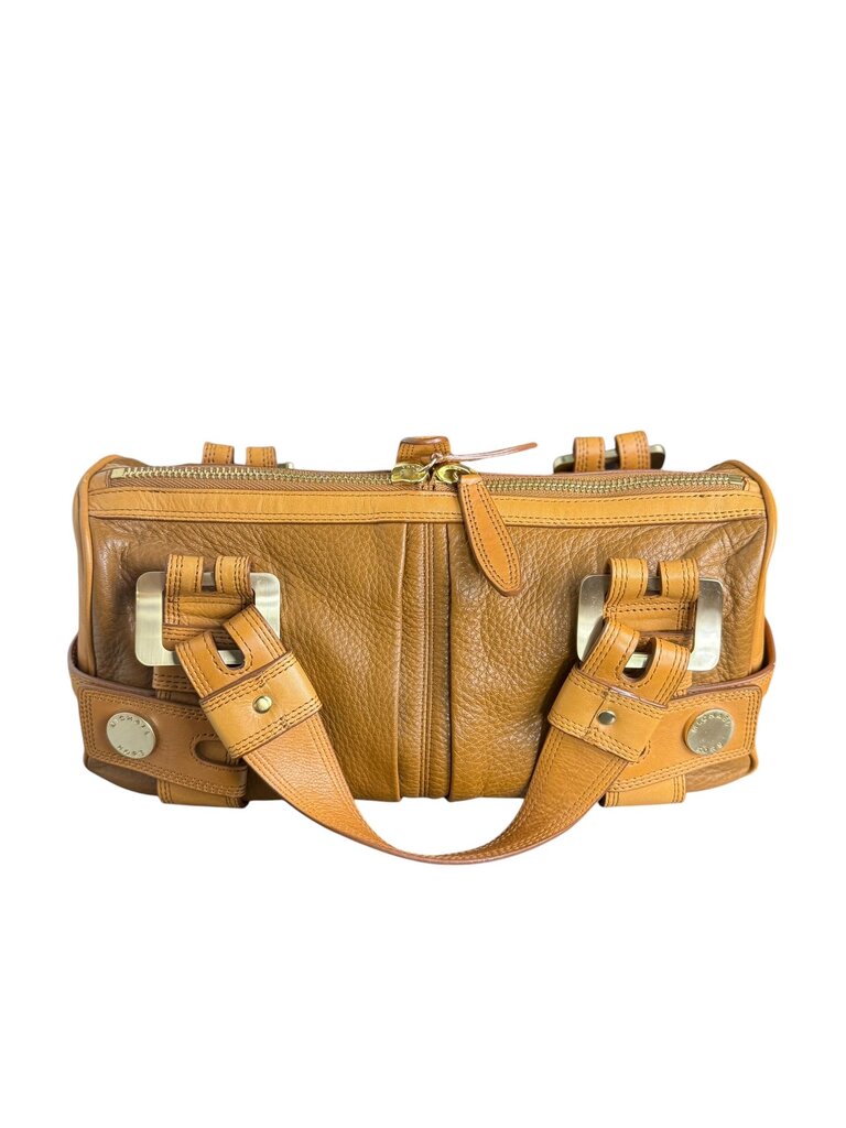 MICHAEL KORS PEBBLE LEATHER HARDWARE SATCHEL