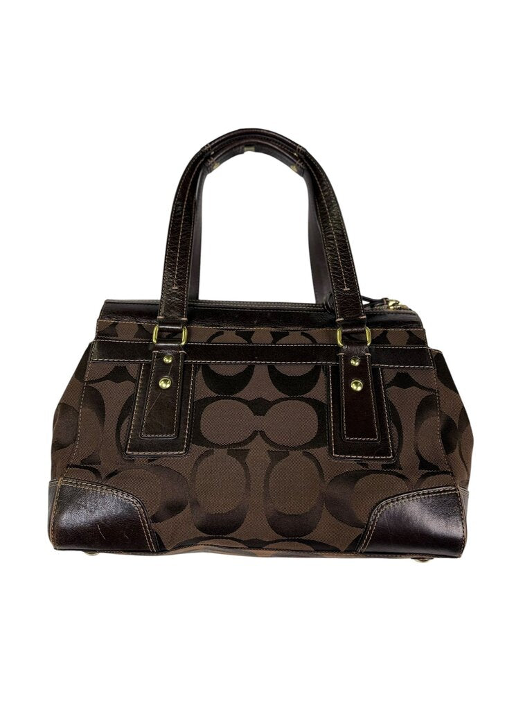 COACH LEATHER & CANVAS SHOULDER BAG