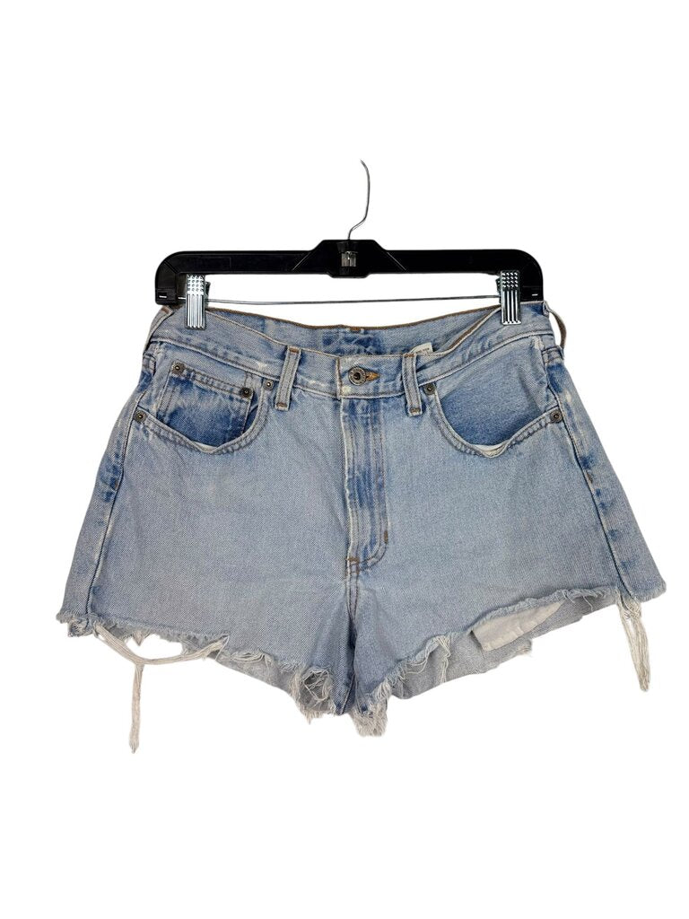ABERCROMBIE AND FITCH HIGH RISE DENIM SHORTS
