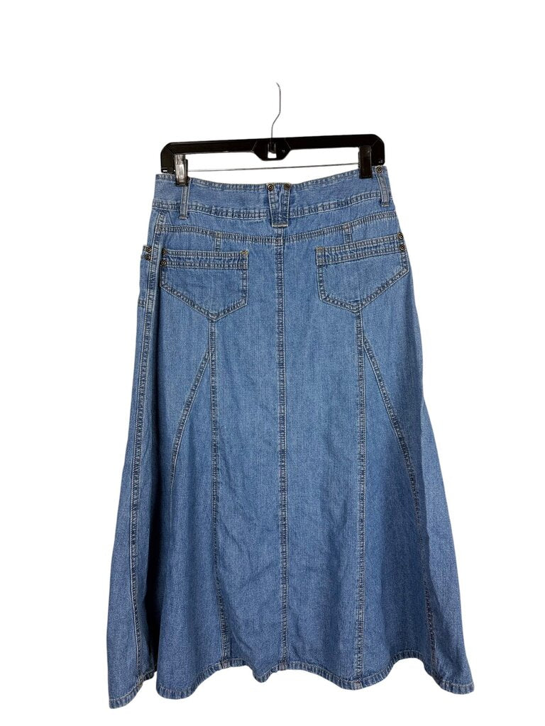 FADED GLORY DENIM MIDI SKIRT