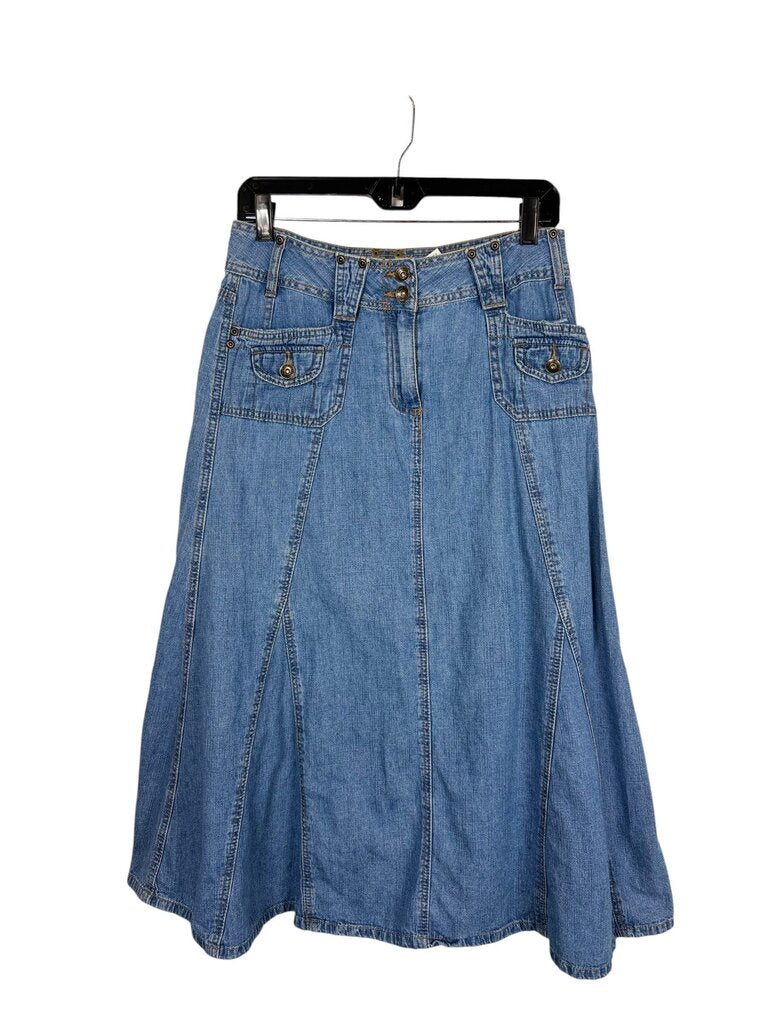 FADED GLORY DENIM MIDI SKIRT