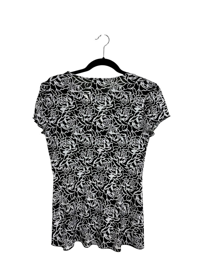 CAROLE LITTLE ROSE PRINT LACE TOP