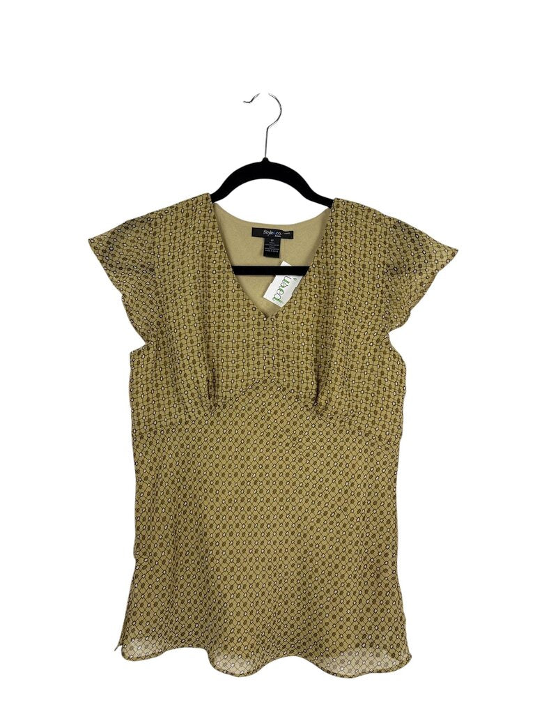 STYLE & CO GEO PRINT BLOUSE
