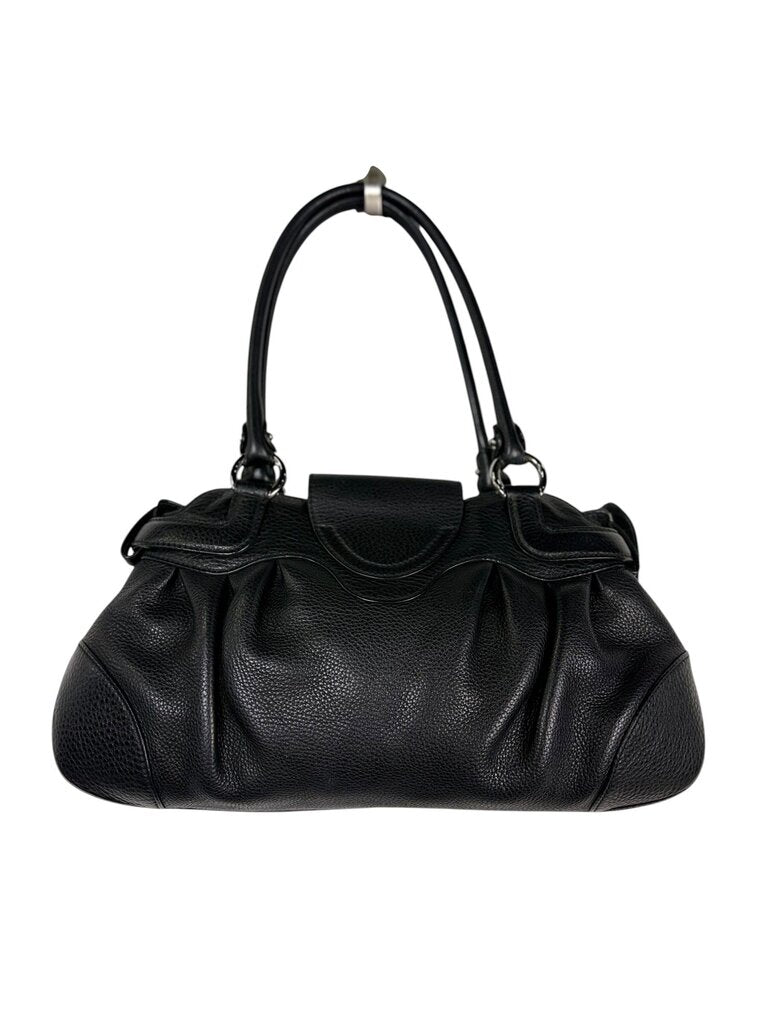SALVATORE FERRAGAMO PEBBLE LEATHER SHOULDER BAG