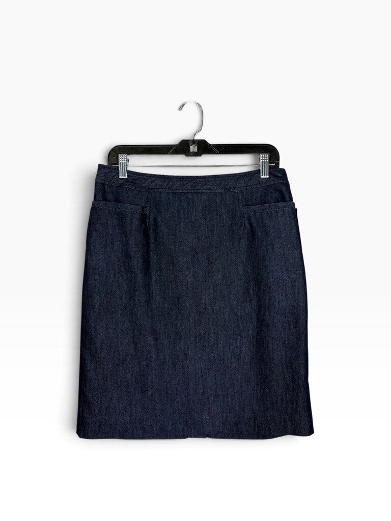 HALOGEN DENIM PENCIL SKIRT