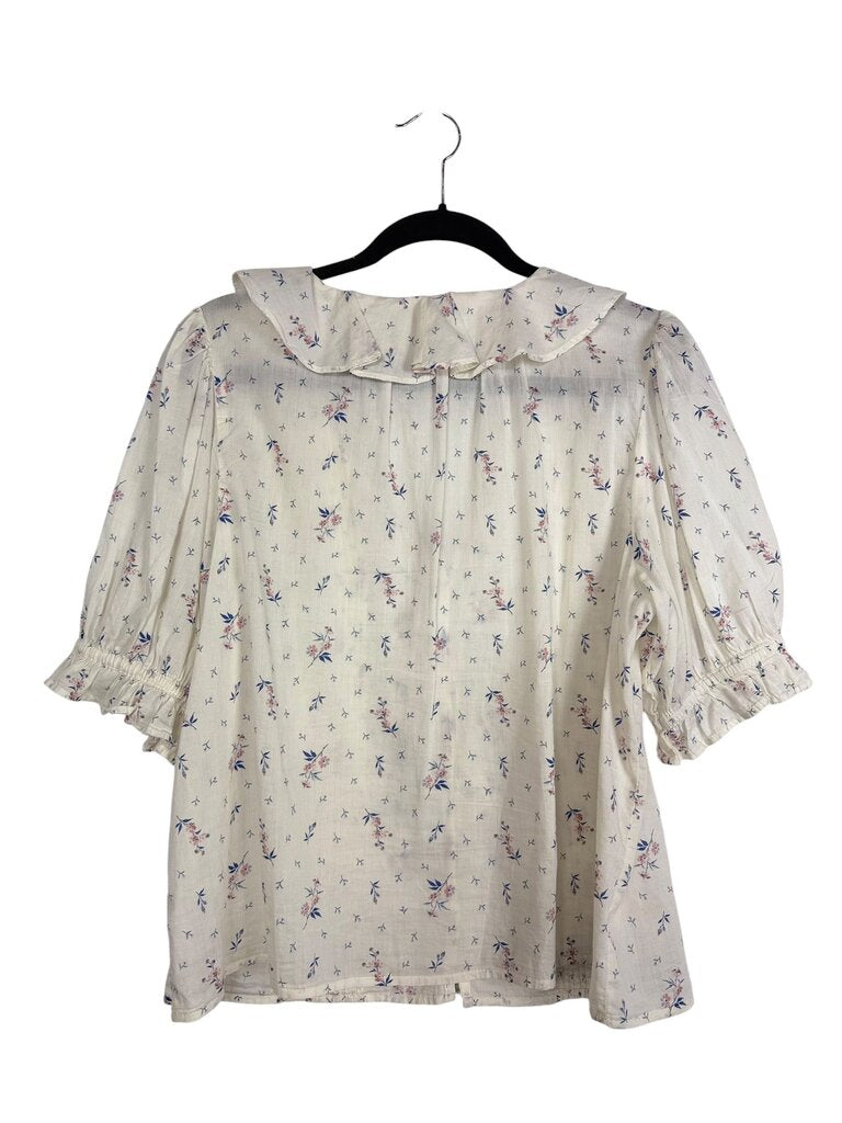 GAP RUFFLE FLORAL BLOUSE