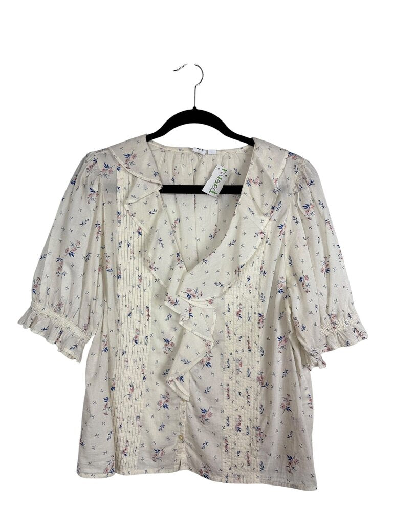 GAP RUFFLE FLORAL BLOUSE