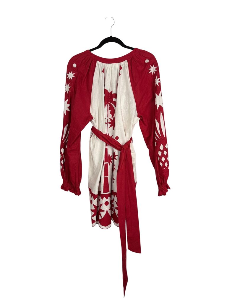 FARM RIO CUT OUT BELTED DRESS
