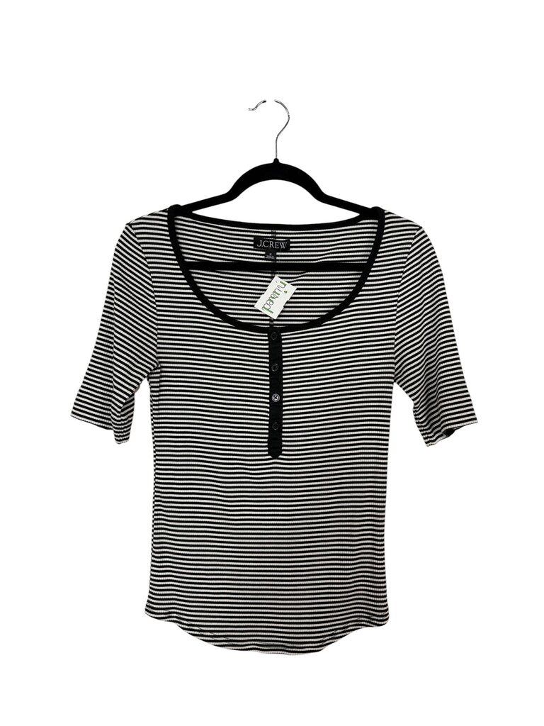 J.CREW STRIPED HENLEY TOP