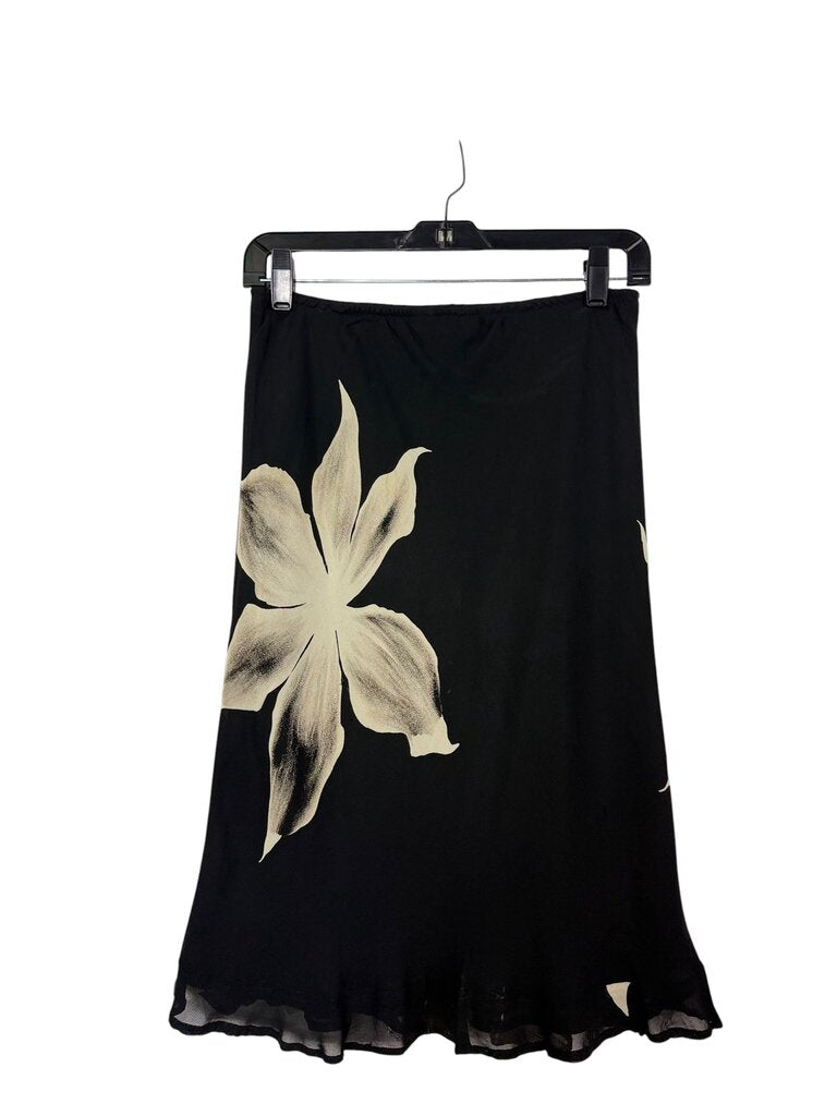 LAPIS FLORAL CHIFFON MIDI SKIRT