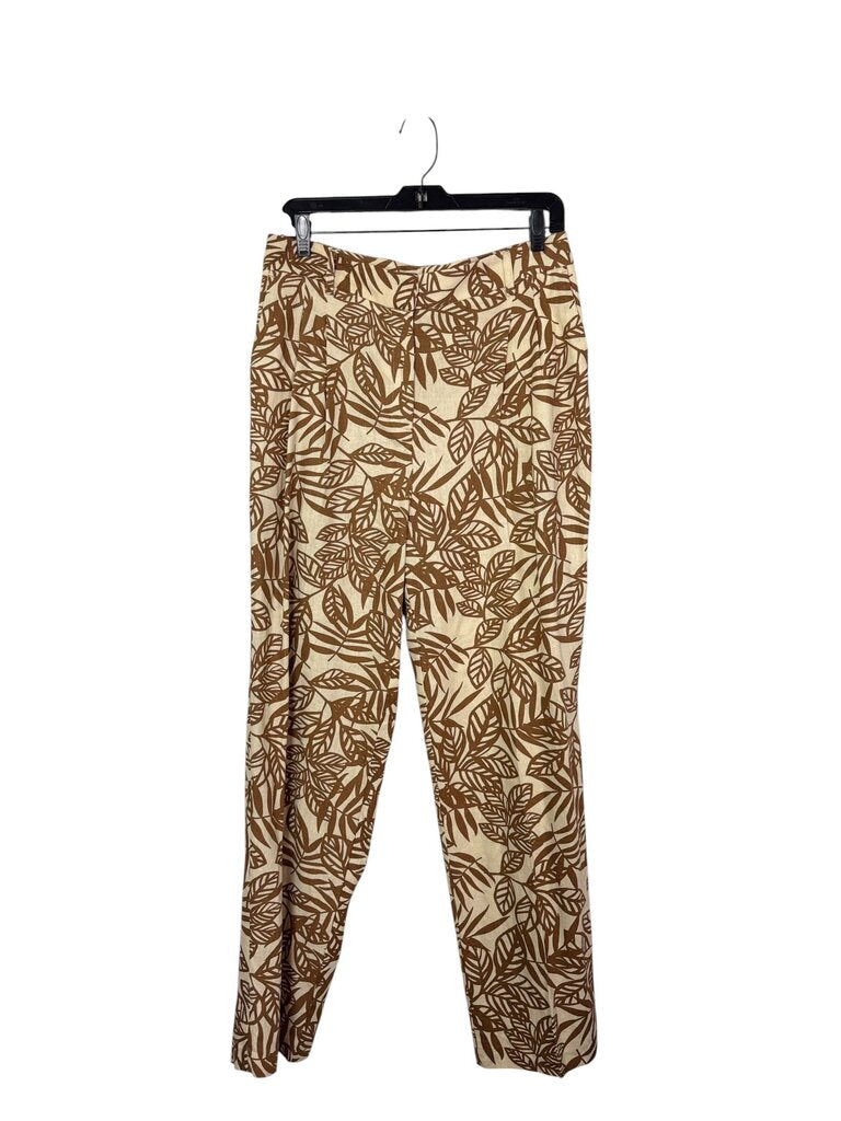 HOUSE OF HARLOW LEAF PRINT PANTS