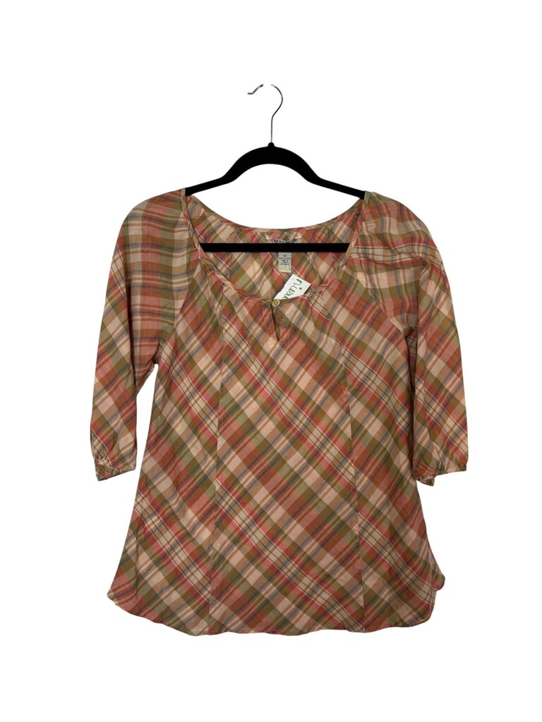 LUCKY BRAND PLAID BLOUSE