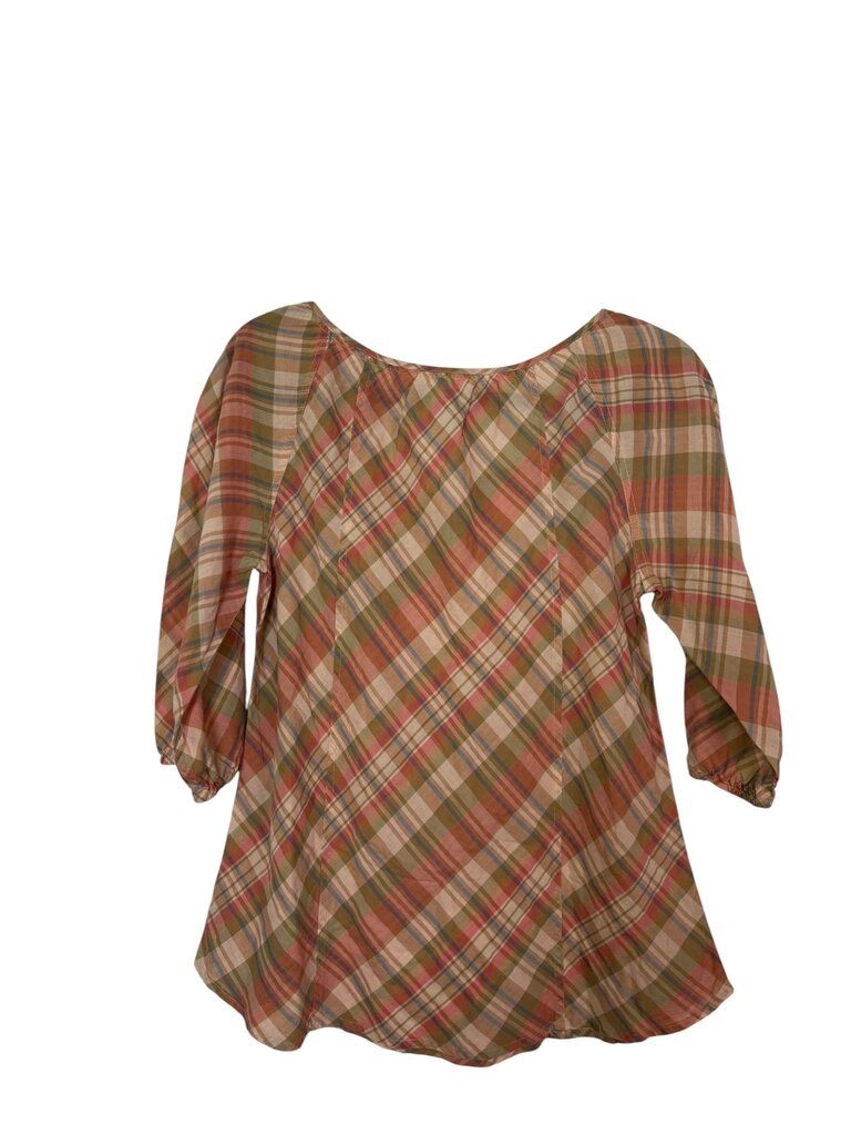 LUCKY BRAND PLAID BLOUSE