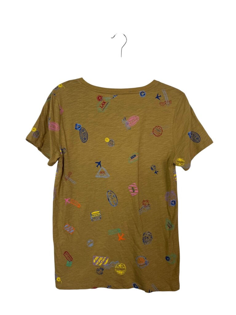 J.CREW TRAVEL STAMPS PRINTED TEE SHIRT
