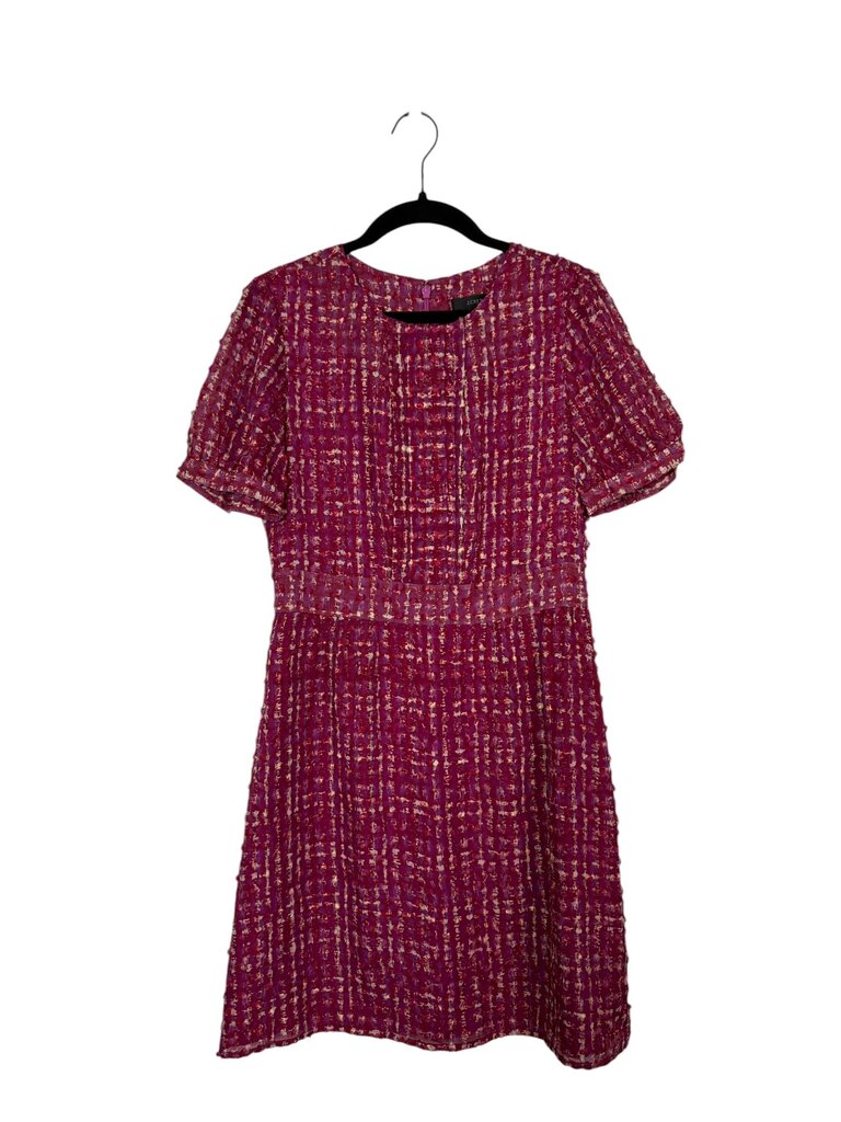 J.CREW ABSTRACT PLAID PRINTED DRESS