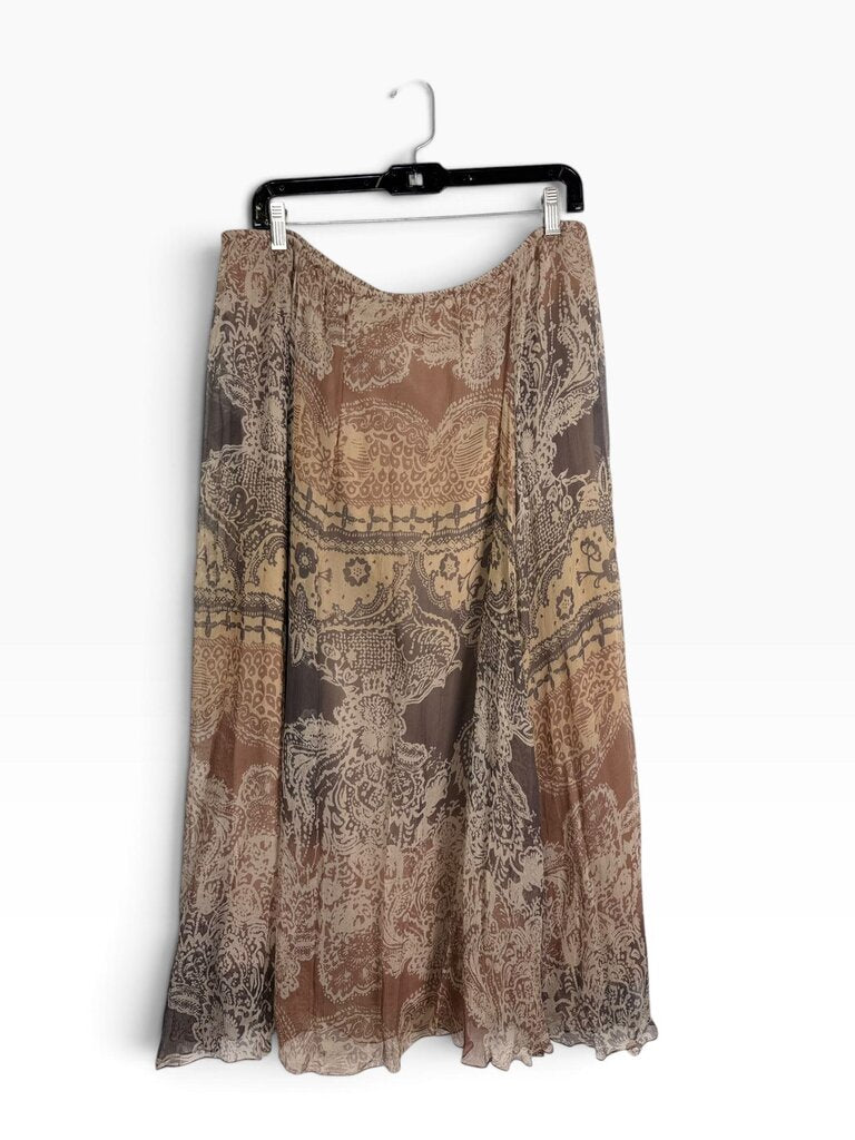 J.JILL PAISLEY MAXI SKIRT