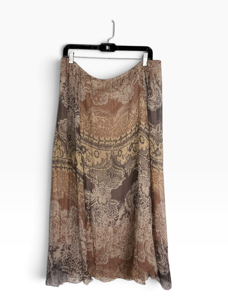 J.JILL PAISLEY MAXI SKIRT