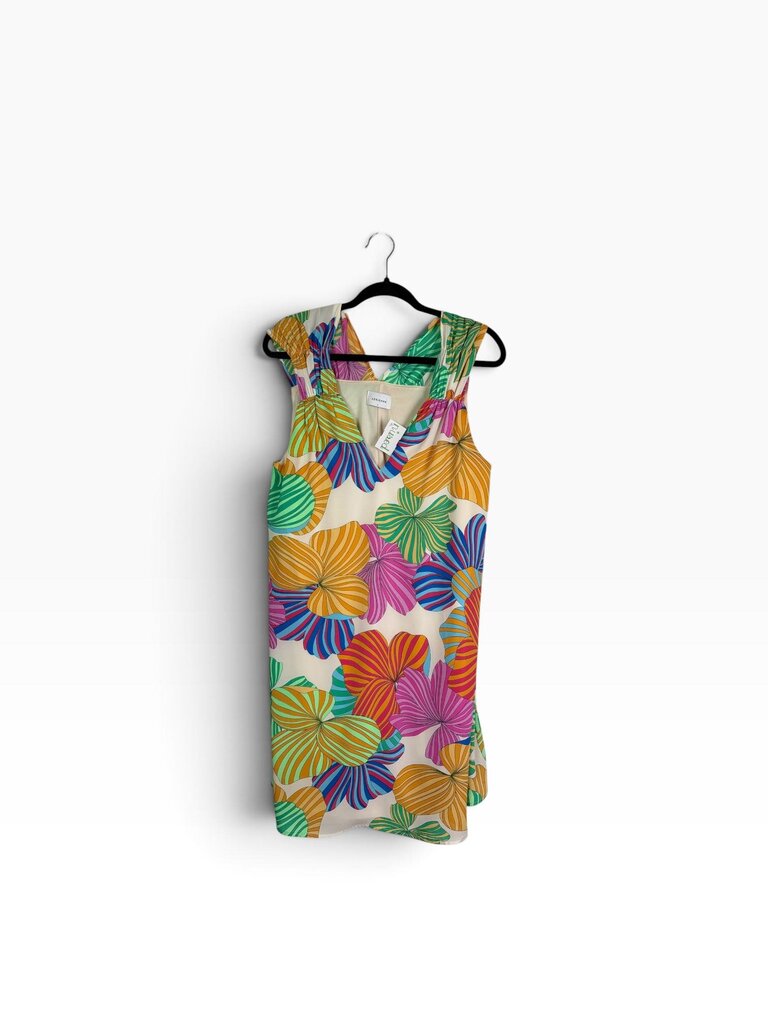 ADRIENNE NEON FLORAL SHIFT DRESS