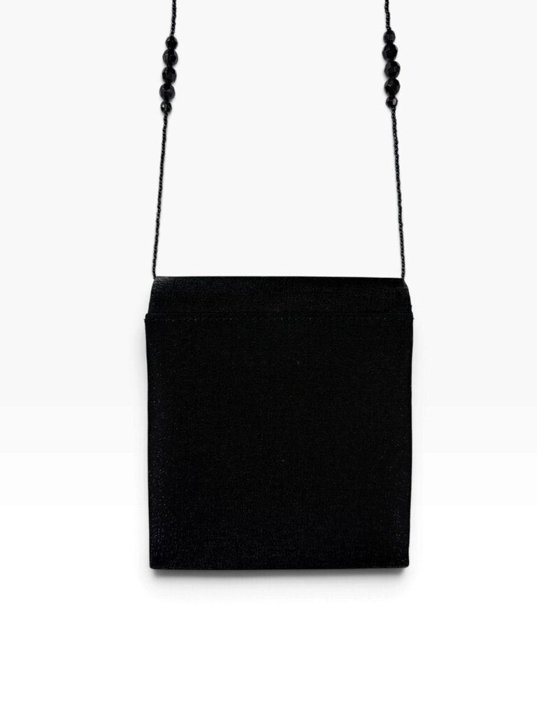 MARIELL BEADED SATIN CROSSBODY