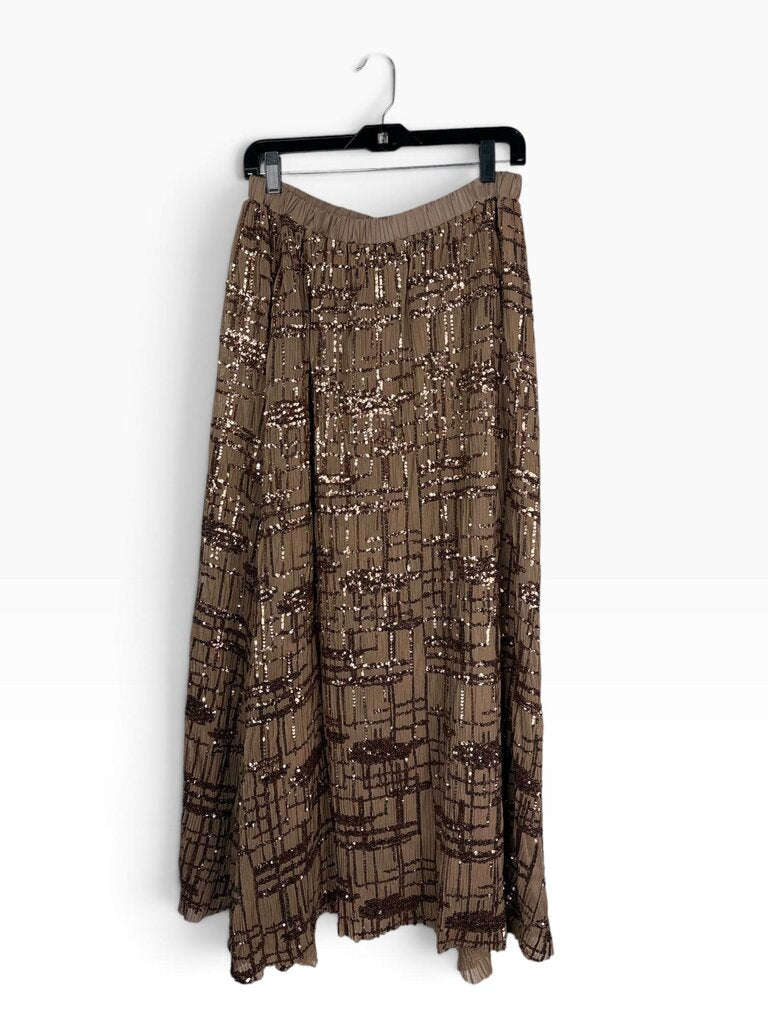 EN SAISON SHIMMER MIDI SKIRT