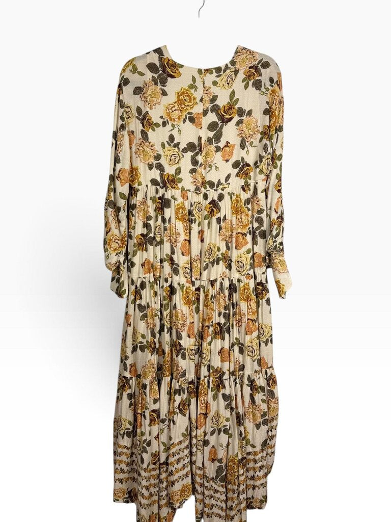 FREE PEOPLE YELLOW ROSE MAXI DRESS
