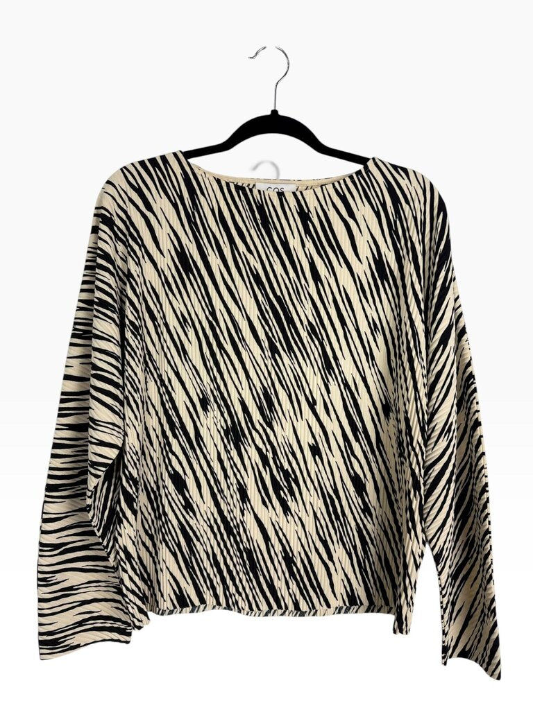 COS ZEBRA PRINT CRINKLE TOP