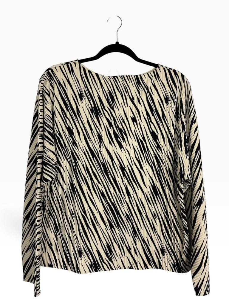 COS ZEBRA PRINT CRINKLE TOP