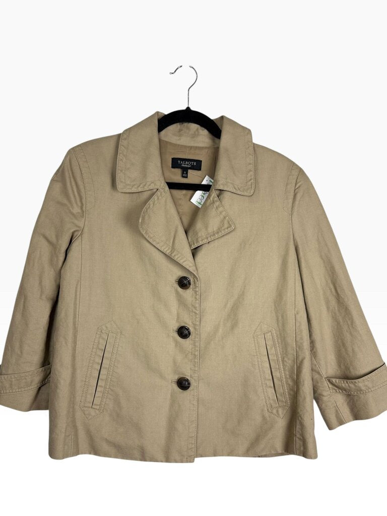 TALBOTS BUTTON CROPPED JACKET